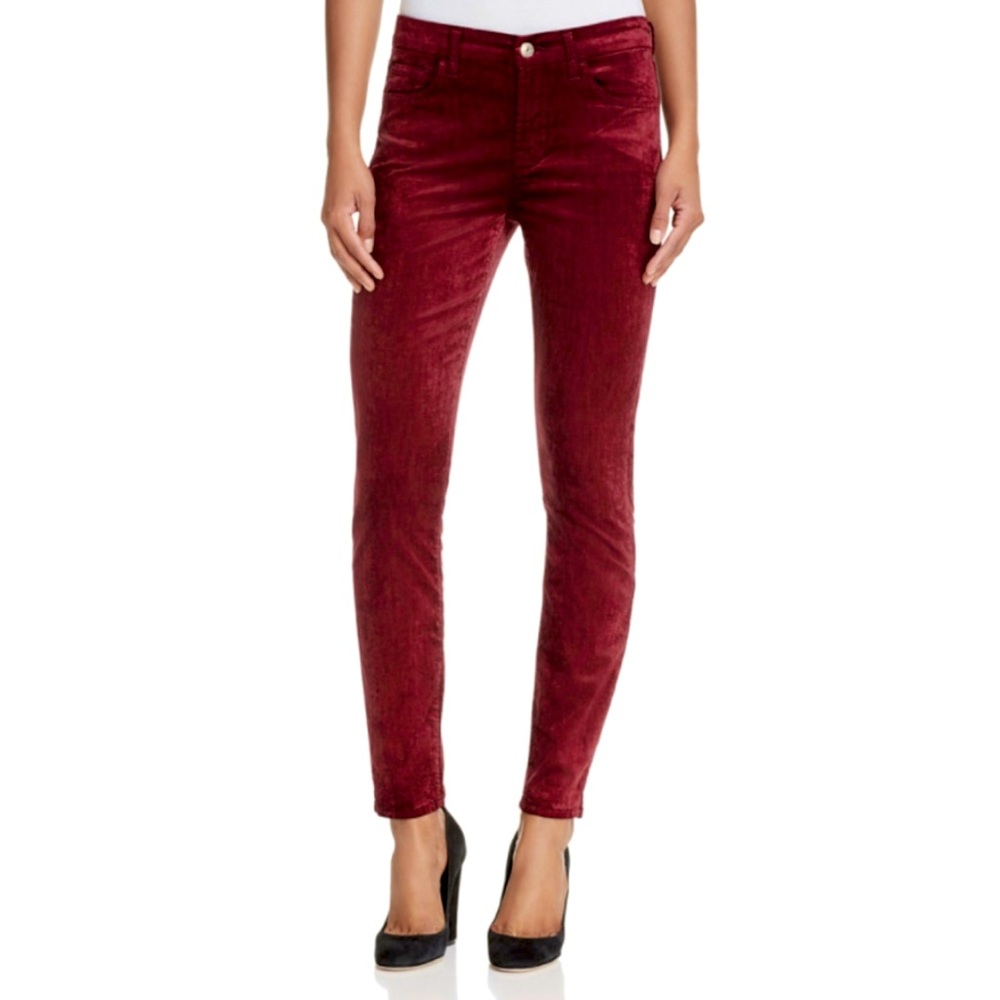 7 for all mankind Burgundy Velvet Pants 26 - Picture 6 of 12